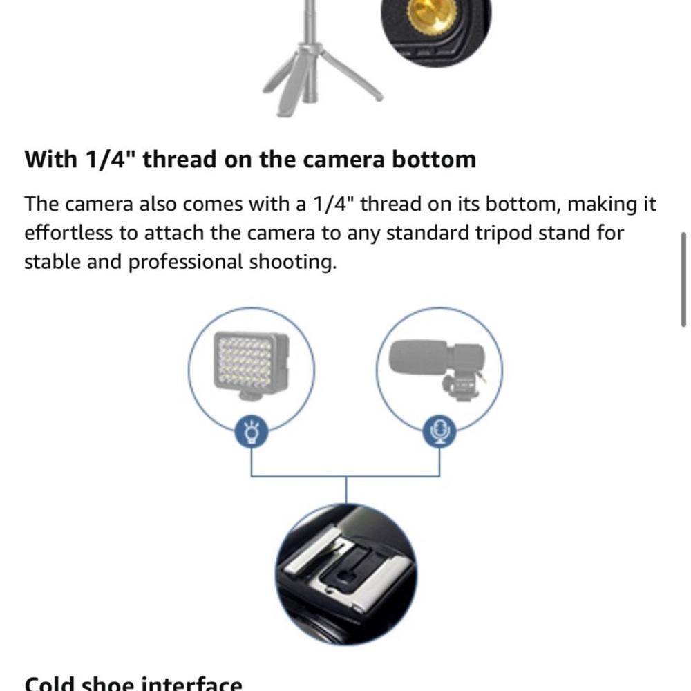 Cenzoar 4K Camcorders Video Camera, 60FPS 48MP 18X Digital Camera for YouTube Vl - Picture 7 of 11